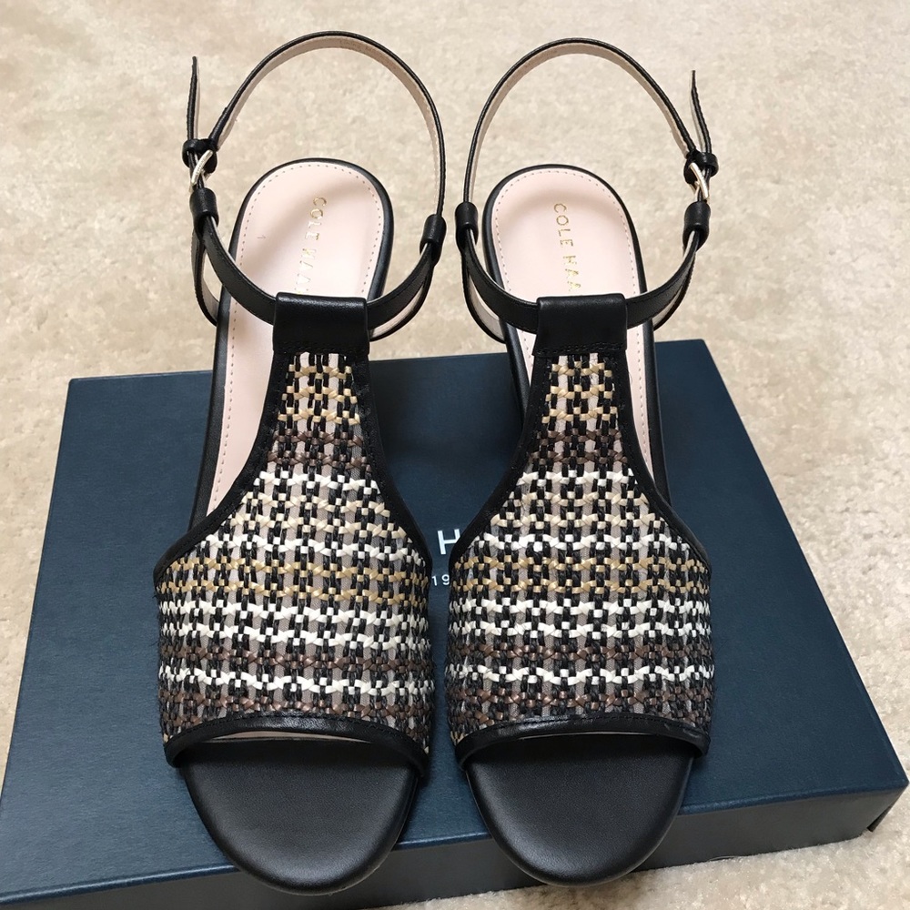 NIB Cole Haan Maddie Open Toe Wedge Sandal Sz 9